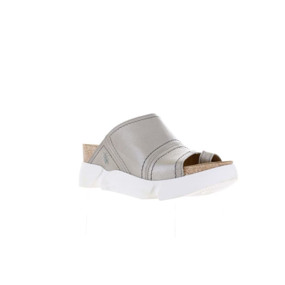 FLY London Womens Sive866fly Silver Sandals Size 9.5 Medium (B, M)! - Picture 2 of 4